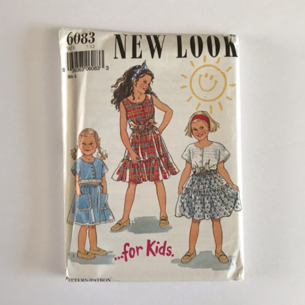🧵3for12🧵 VTG New Look Pattern 6083 Child’s Top Skirt